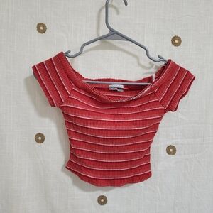 Crop Top Red by Urban Outfitters Size Medium